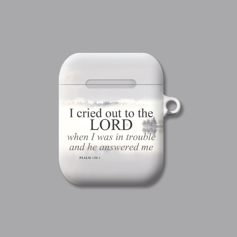 와우박스 영문 기독교 시편 120:1 에어팟 버즈 하드 케이스