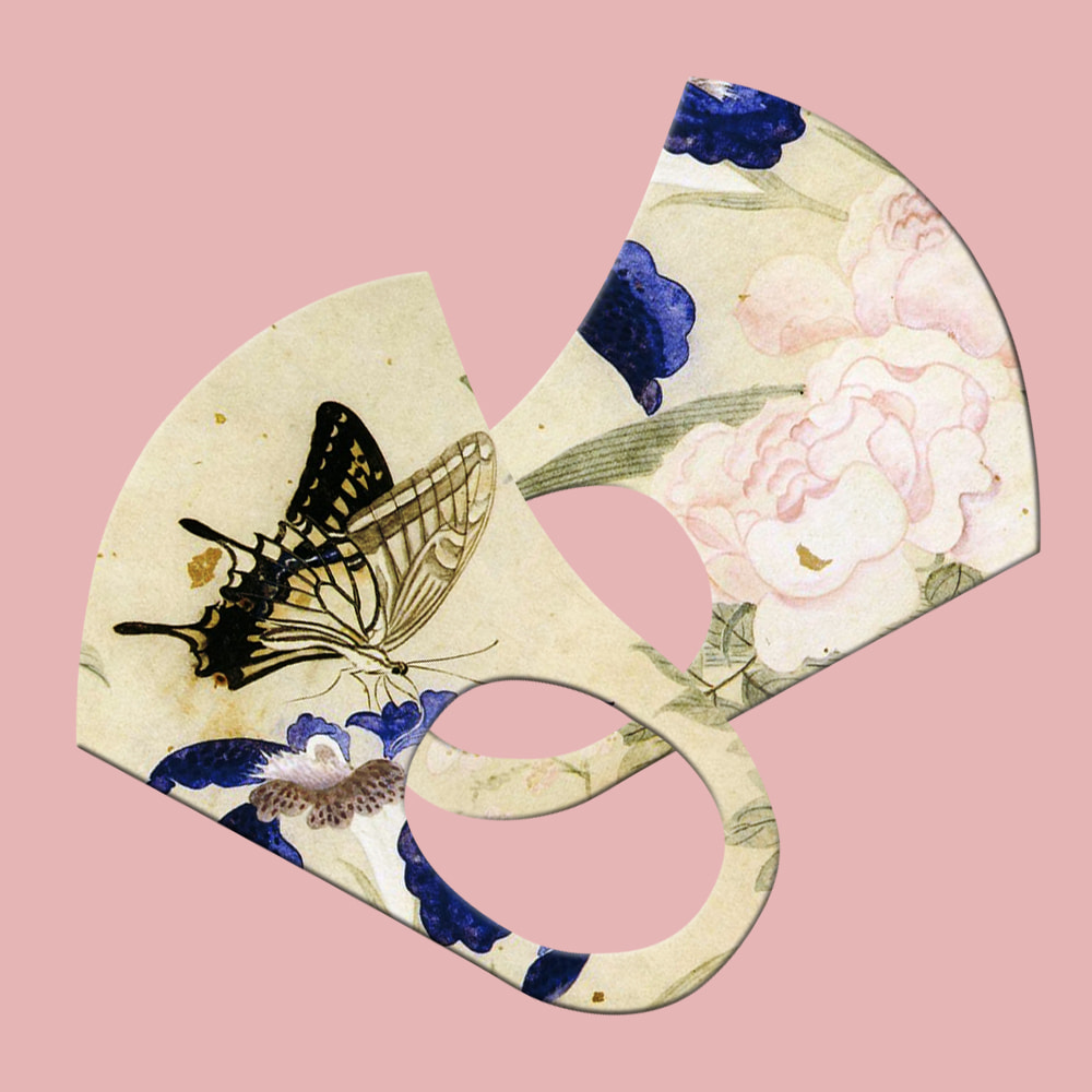 와우박스 주문제작 3D 입체 남계우 꽃과 나비 마스크