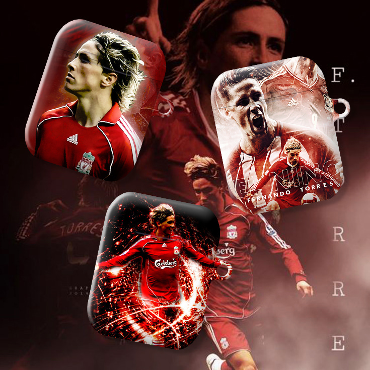 와우박스 리버풀 레전드 페르난도 토레스(Fernando Torres) 커스텀 축구 에어팟 버즈 하드 케이스
