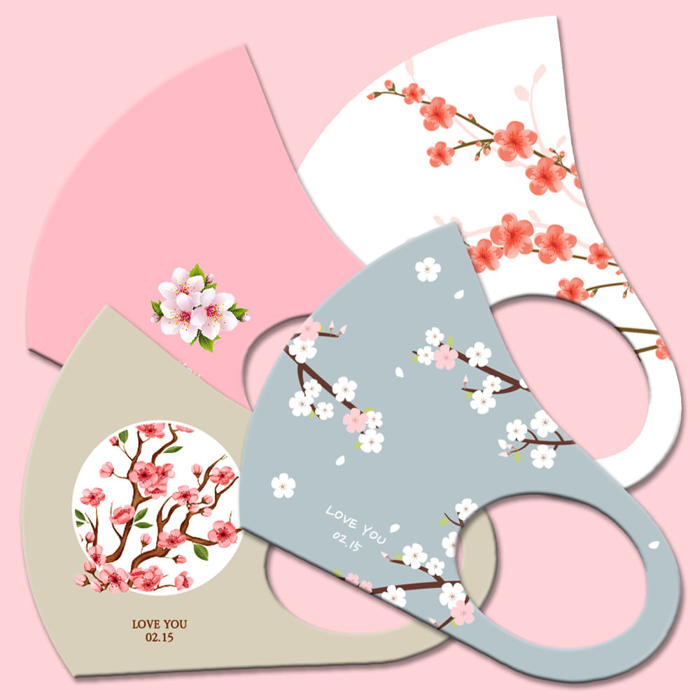 와우박스 주문제작 벚꽃 모음 입체 패션 마스크