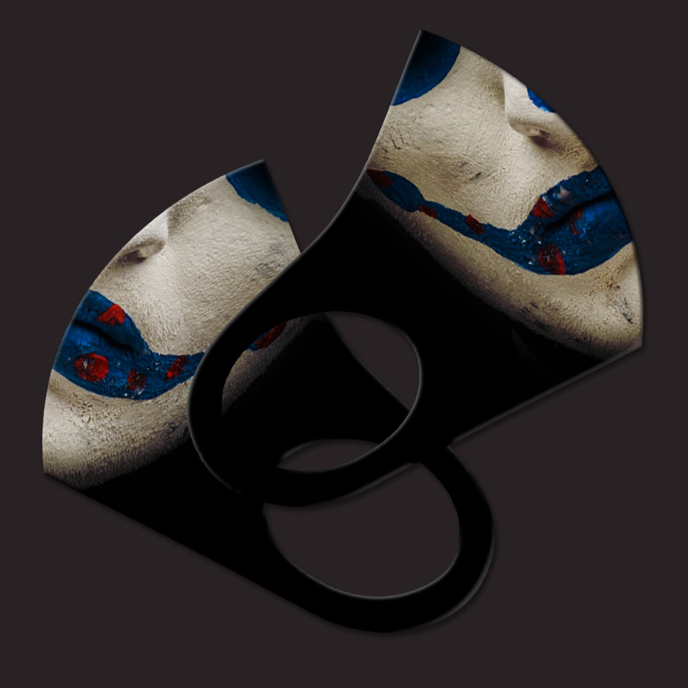 와우박스 주문제작 할로윈 데이 광대 입술 3D 패션 마스크
