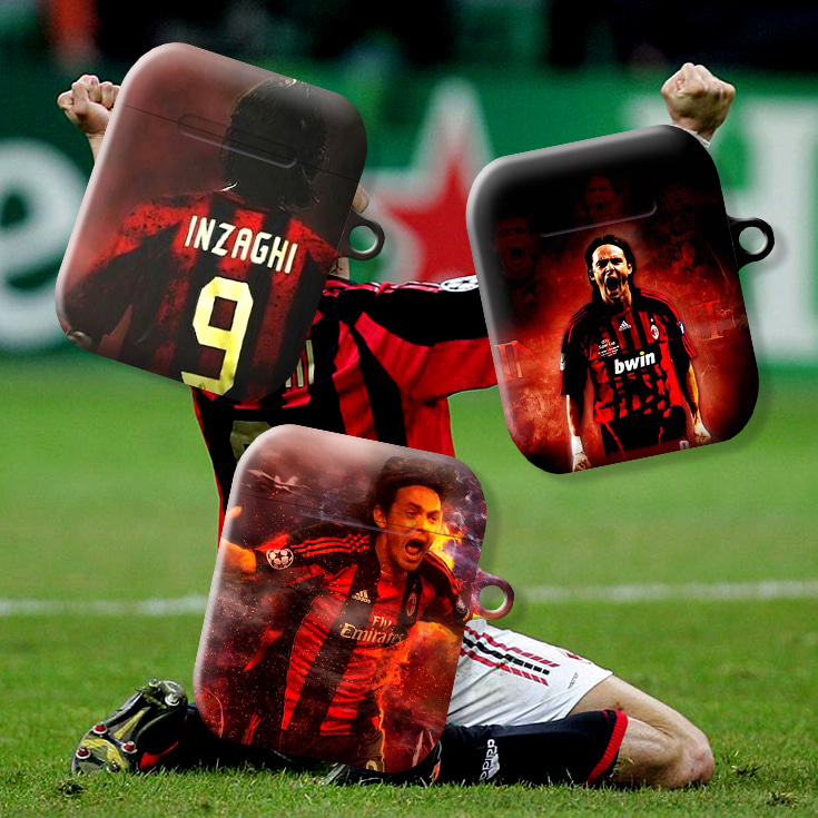 와우박스 AC밀란 레전드 필리포 인자기(Filippo Inzaghi) 커스텀 축구 에어팟 버즈 라이브 하드 케이스