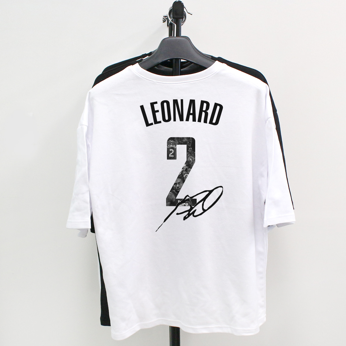 와우박스 주문제작 LA 클리퍼스 카와이 레너드 싸인 농구 유니폼 오버핏 반팔 티셔츠