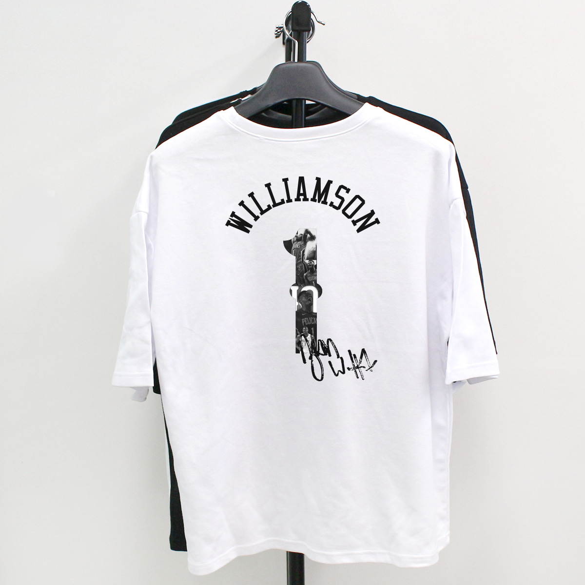 와우박스 주문제작 뉴올리언스 펠리컨스 자이언 윌리엄슨 싸인 농구 유니폼 오버핏 반팔 티셔츠